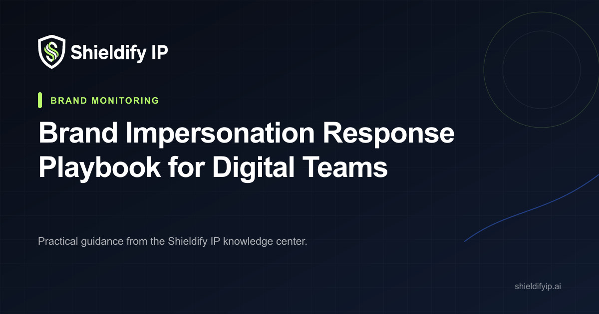 Brand impersonation response workflow for digital teams