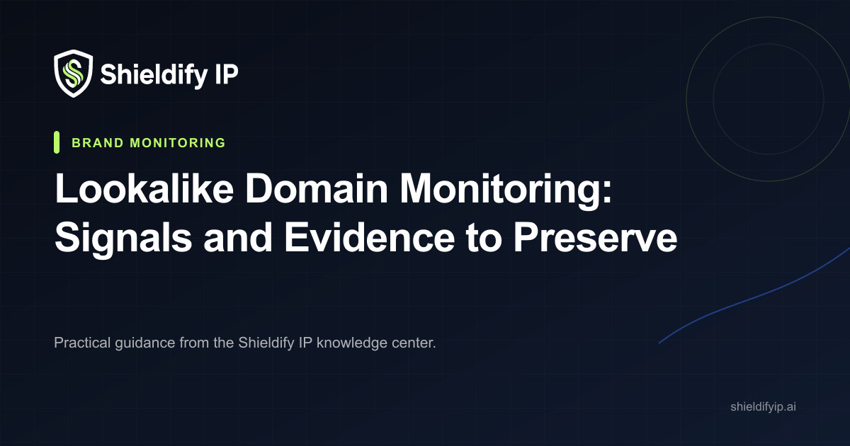 Lookalike domain monitoring and evidence checklist