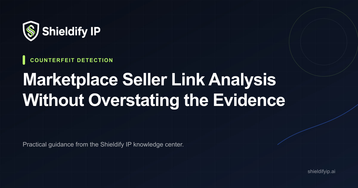 Marketplace seller signals connected in an evidence map