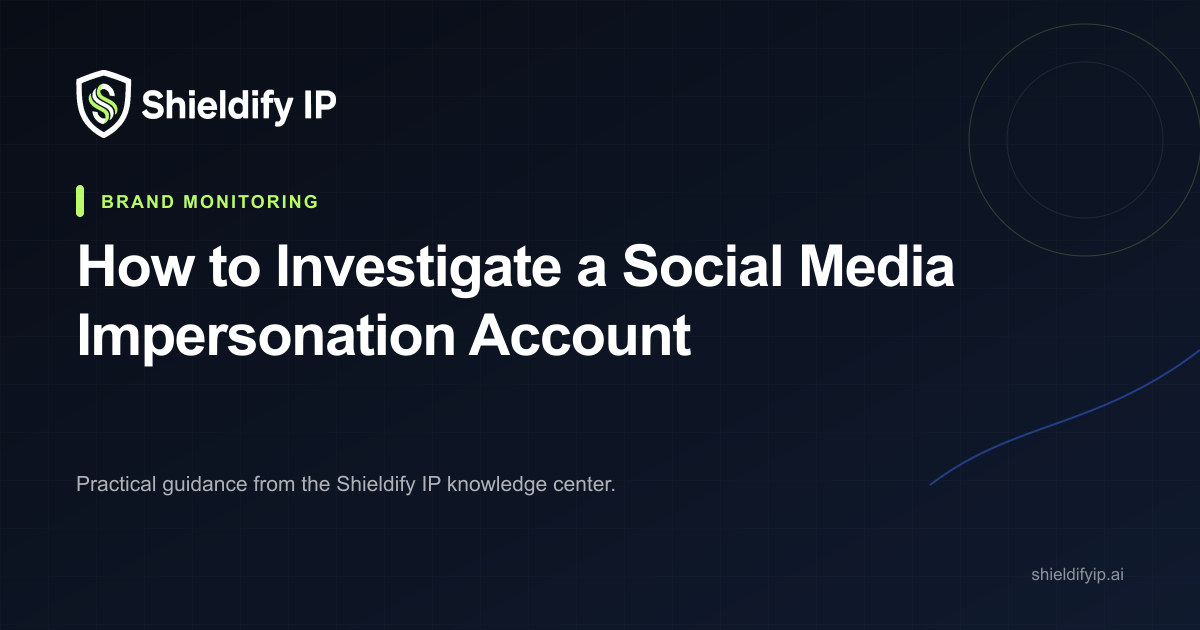 Social media impersonation account investigation checklist