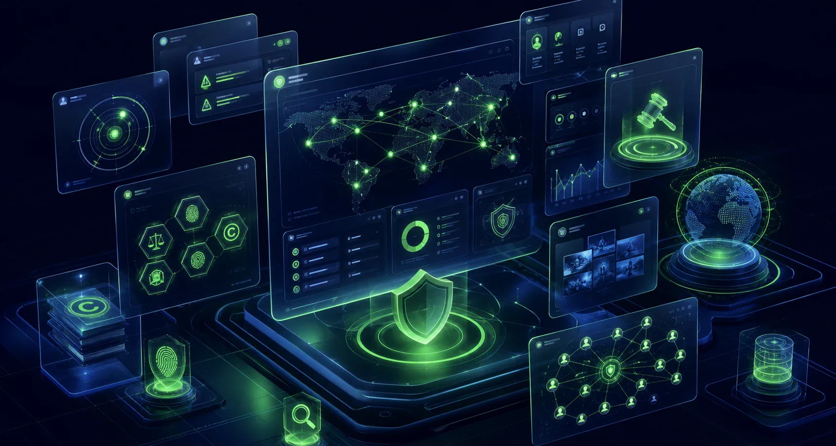 Technology brand monitoring and digital evidence dashboard