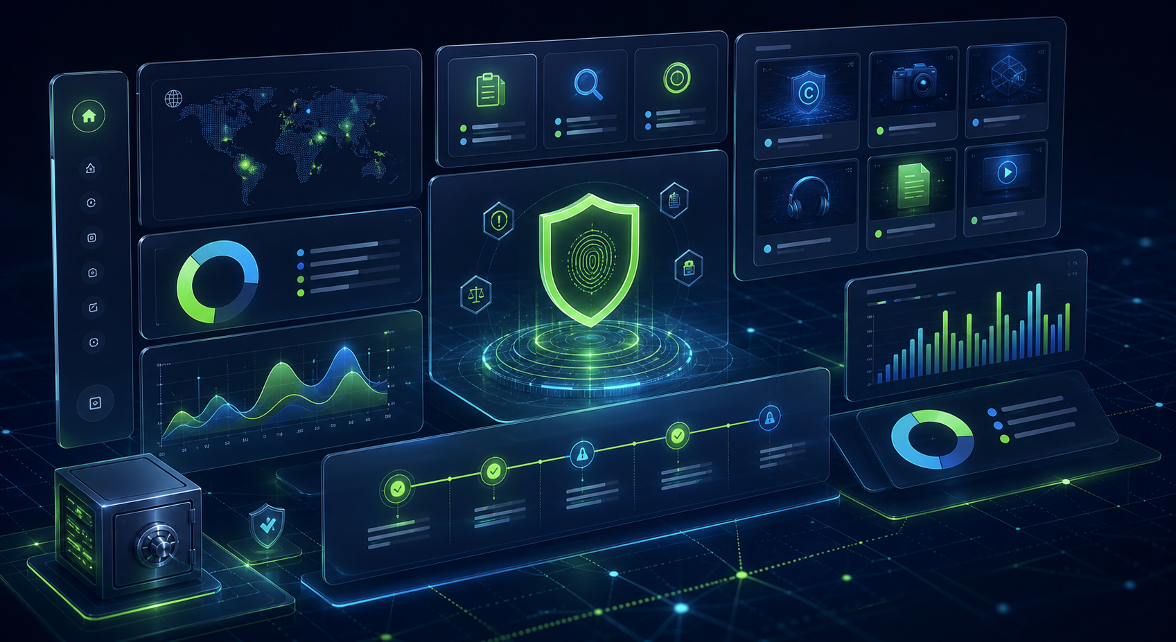 Shieldify IP analytics dashboard illustration